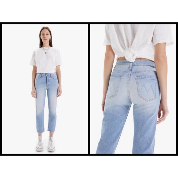 💕MOTHER SUPERIOR💕 The Tomcat Jeans ~ Bless You 30 NWOT Cropped Straight Leg - Picture 1 of 16